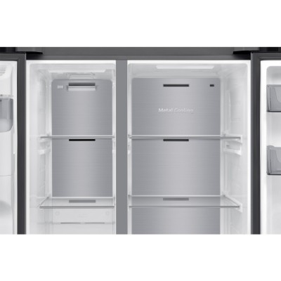 Lodówka i zamrażarka Samsung RS70F64KETEF 91 cm Side-by-Side – stal nierdzewna