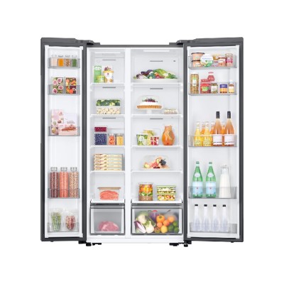 Lodówka i zamrażarka Samsung rs57dg400em9ef Air Space Ai side-by-side 91 cm - srebrny mat