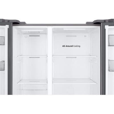 Lodówka i zamrażarka Samsung rs57dg400em9ef Air Space Ai side-by-side 91 cm - srebrny mat