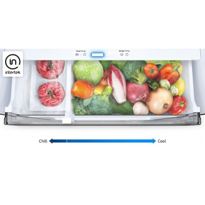 Réfrigérateur-congélateur pose libre Samsung rb38c7b6ab1 sur mesure 60 cm - anthracite