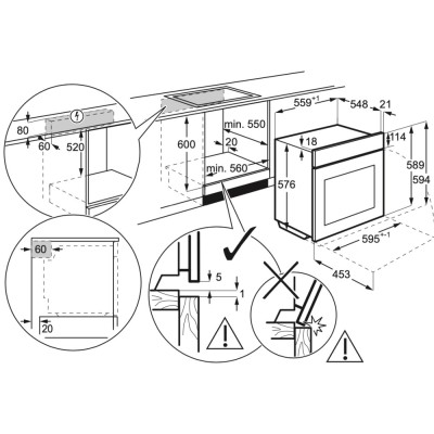 Horno pirolítico empotrable Aeg po7001spt Serie 7000 Mealassist de 60 cm, negro mate
