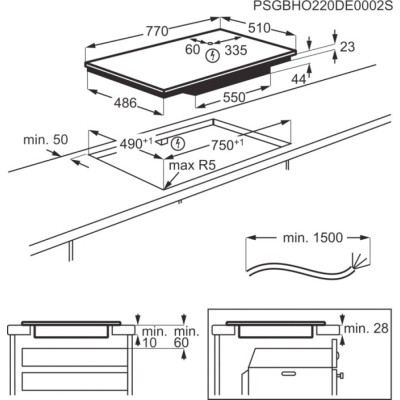 Płyta indukcyjna Aeg pi7000s80 Series 7000 Senseboil 80cm, matowa czerń