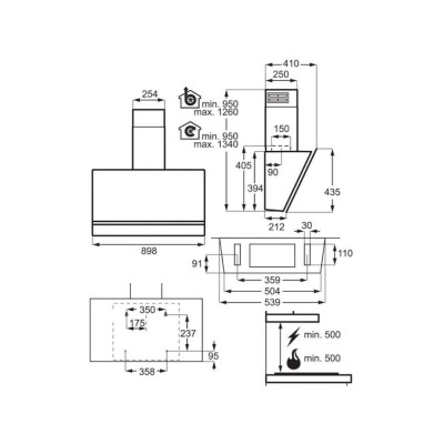 AEG PA9000VT90 Serie 9000 Autosense Wandhaube 90 cm matt schwarz