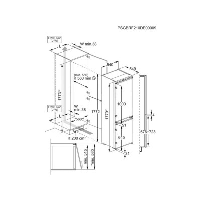 Lodówka do zabudowy Aeg pcb9000 Series 9000 Multichill 0°, wysokość 178 cm
