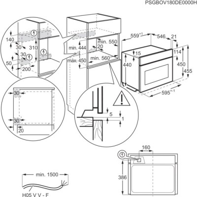 Four combiné micro-ondes AEG NKK8N721T Série 8000 Mealassist Combiquick, hauteur 45 cm, noir mat