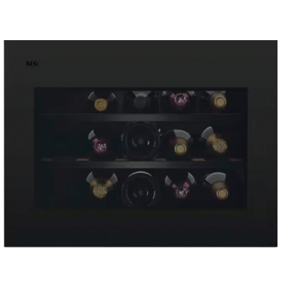 Estantería empotrable Aeg NKW8P21KAT Serie 8000 Perfect Shelving para vinoteca, 45 cm de alto, negro mate