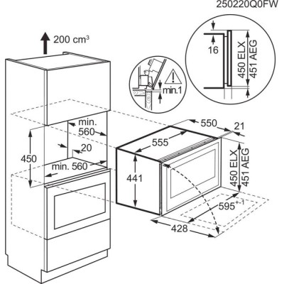 Estantería empotrable Aeg NKW8P21KAT Serie 8000 Perfect Shelving para vinoteca, 45 cm de alto, negro mate
