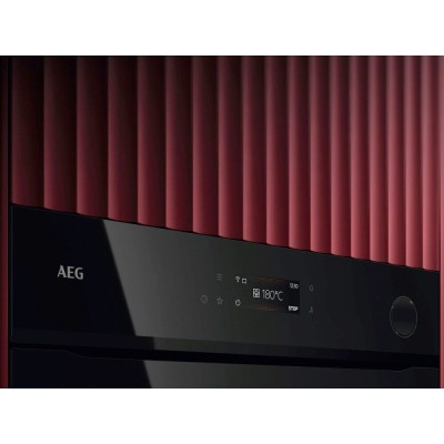 Horno de vapor pirolítico Aeg NBR7P631SB Serie 7000 MealAssist con SteamCrisp de 60 cm, color negro