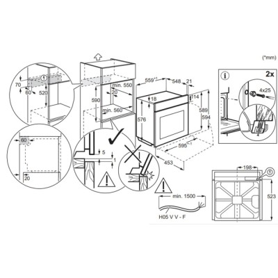 Aeg nbu5p41sk Serie 5000 Surroundcook 60cm wbudowany piekarnik pyrolityczny czarny