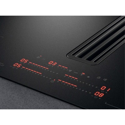 Plaque à induction AEG NCP84C01AZ avec hotte intégrée, 83 cm, revêtement vitrocéramique noir mat