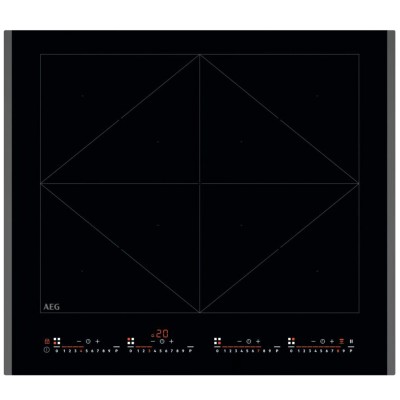 Placa de inducción Aeg NIR64T00FB Serie 6000 de 60 cm, vitrocerámica negra