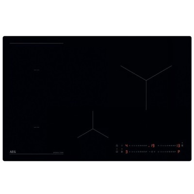 Placa de inducción Aeg nio84b00ib de 80 cm con vitrocerámica negra
