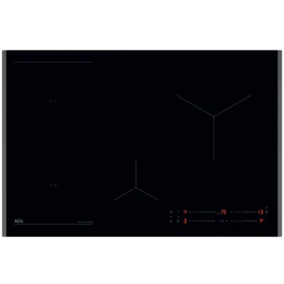 Aeg nio84b0sfb Series 6000 80cm induction hob with black glass ceramic