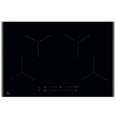 Placa de inducción Aeg oio84a00fb Serie 5000 de 80 cm con vitrocerámica negra