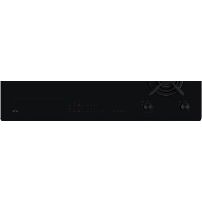 Plaque de cuisson hybride gaz-induction AEG HF704193NB 90 cm en vitrocéramique noire