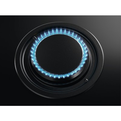 Placa de inducción híbrida de gas AEG HF704193NB de 90 cm, vitrocerámica negra