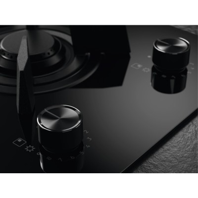 Aeg hdb64623nb piano cottura ibrido gas induzione 60 cm vetroceramica nero