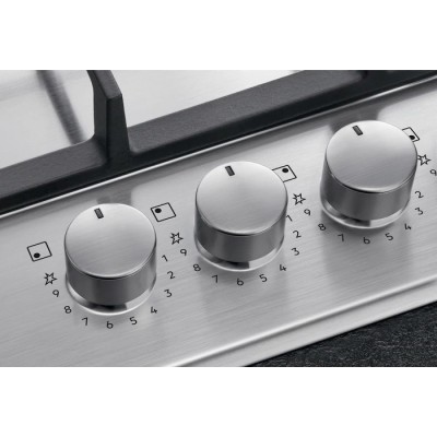 Plaque de cuisson à gaz AEG HGB95522SM Série 6000 90 cm en acier inoxydable