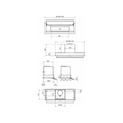 Capó integrado Aeg nde566db Serie 6000 de 60 cm, negro