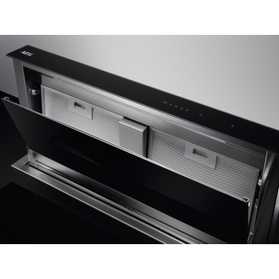 Aeg dde5960b Sere 8000 90cm czarny okap kuchenny z opadającym okapem