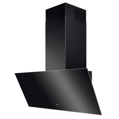 Hotte aspirante murale inclinée AEG DVK5961HB Série 7000 Hob2Hood 90 cm, verre noir