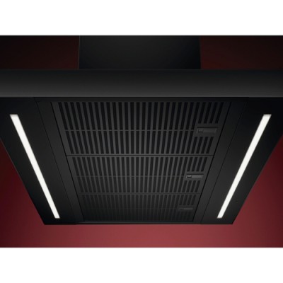 Hotte îlot AEG NDI9791AT Série 9000 Autosense 90 cm noir mat