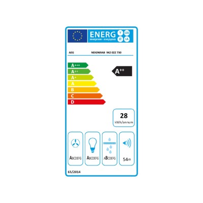 Hotte encastrable AEG NDG969AB sous meuble 80 cm noire