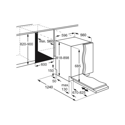 Aeg fsk76738p Serie 7000 glasscare lavastoviglie scomparsa totale 60 cm
