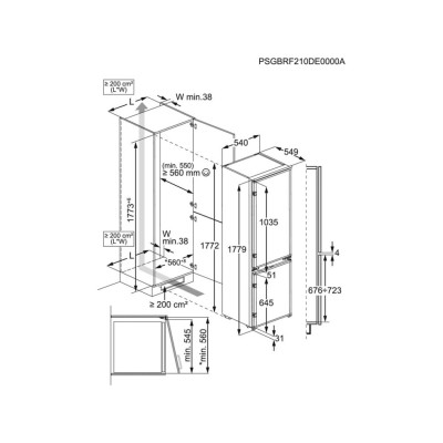 Aeg osc5d181es Series 6000 built-in refrigerator, 178 cm high