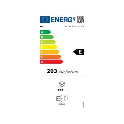 Aeg nab7n12ec frozen in freezer h 122 cm