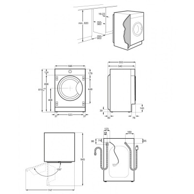 Zmywarka do zabudowy Aeg l8fee84bi seria 8000 8 kg