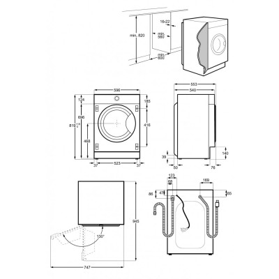 Aeg l7wee84bi Lavadora secadora Kombi Serie 7000 empotrada