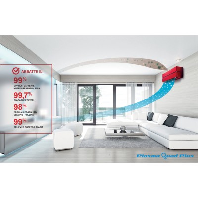 Aire acondicionado y bomba de calor inverter Mitsubishi MSZ-LN estilo Kirigamine, rojo
