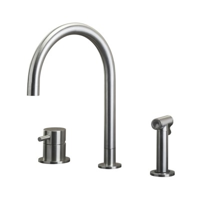 Mina Three 90695 3-hole kitchen mixer tap with side shower