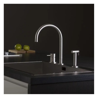 Mina Three 90695 3-Loch-Küchenarmatur mit seitlicher Brause