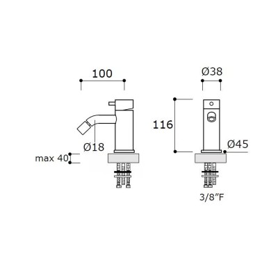 Bateria bidetowa Mina 8253 Ivi