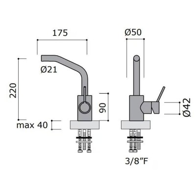 Mina 11013 Italic Spültischarmatur