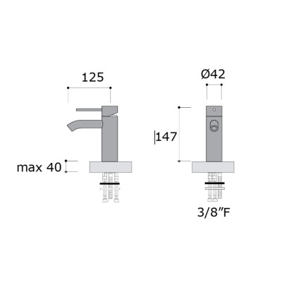 Mina 11251 Italic Waschtischarmatur
