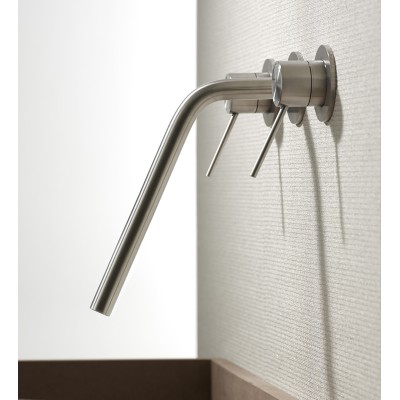Mina 11819 Corsivo sink faucet with 3-hole built-in wall knobs