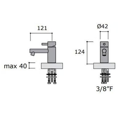 Grifo mezclador para fregadero Mina MI2251 Stiriana