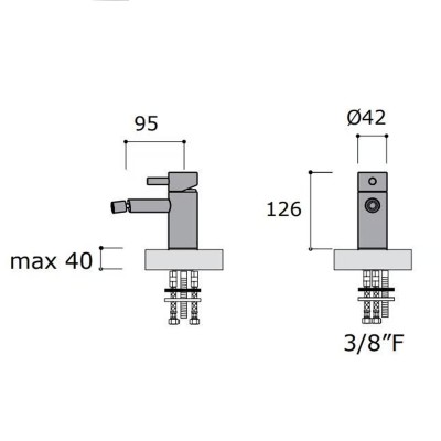 Mina 2203 Stiriana Bateria bidetowa