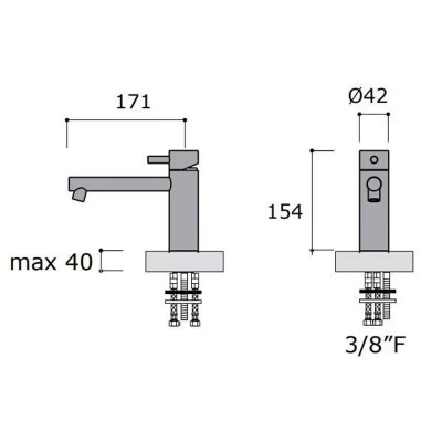 Mina 2061 Stiriana Waschtischarmatur