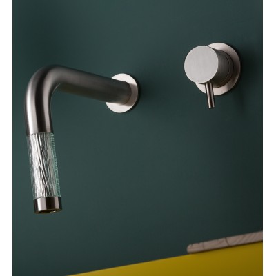 Grifo Mina 12551 Revitrum con mezclador de pared empotrado 6100