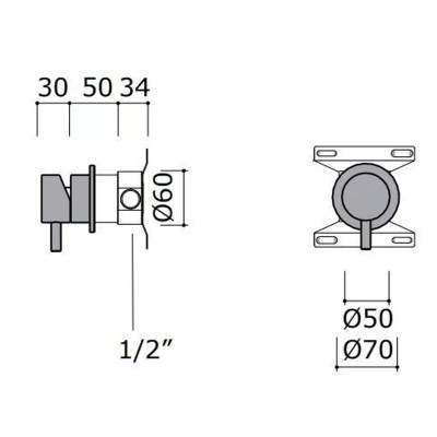 Mina 12534 Revitrum 6100 ceiling mounted mixer tap