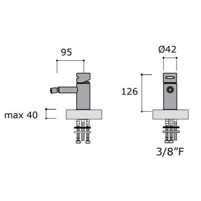 Mina 7203 Giotto Bidet-Mischbatterie