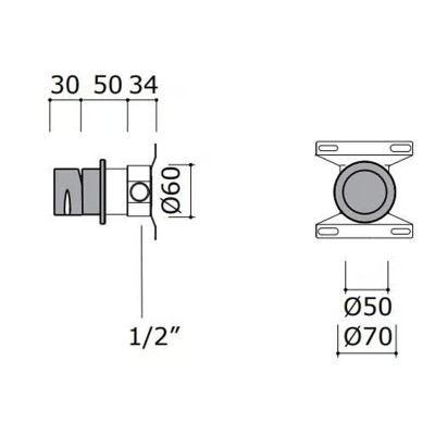 Robinet sur pied Mina G29090T Giotto + mitigeur de lavabo mural 7450