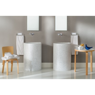 Lavabo de pie Rapsel Vision de 75 cm con LED - blanco