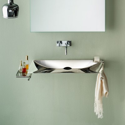 Lavabo grande Rapsel X-treme con jabonera 75 cm acero inoxidable