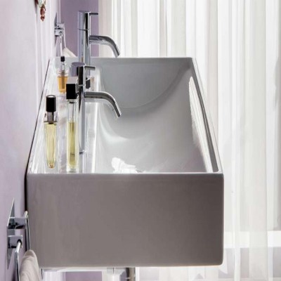 Umywalka Rapsel Grand Kanal 100 cm biała ceramiczna