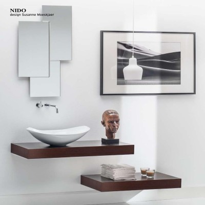 Rapsel Nido countertop washbasin 62.5 cm white ceramic